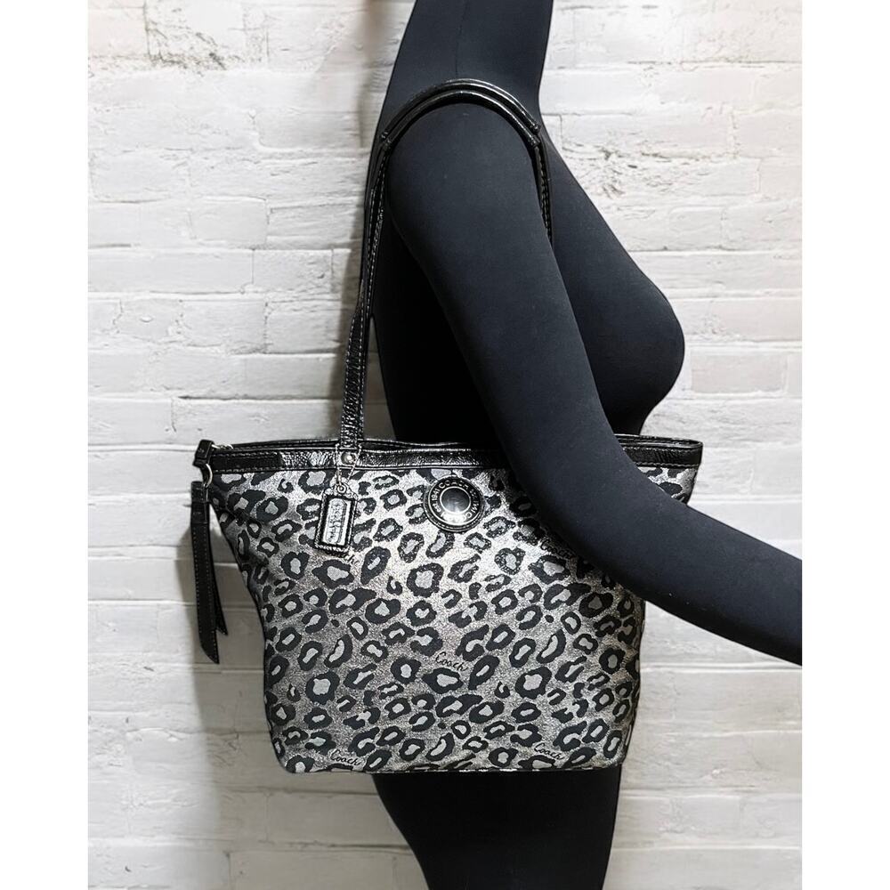 Coach F21061 Metallic Ocelot Tote Bag - Picture 6 of 10